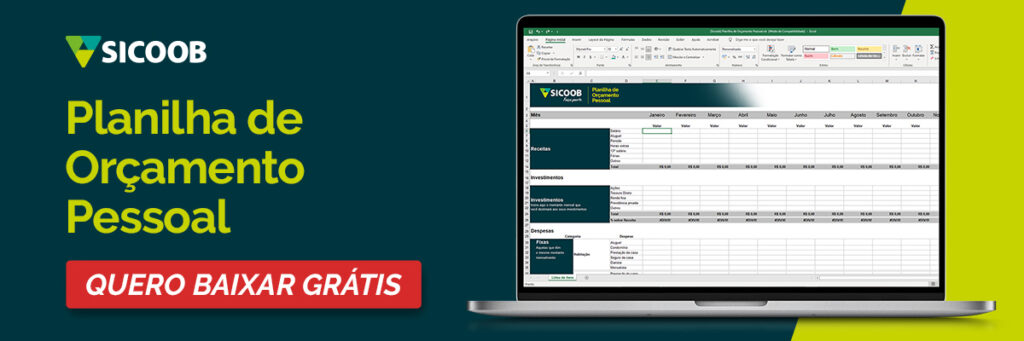 Sicoob-Planilha de orçamento pessoal-Quero baixar grátis